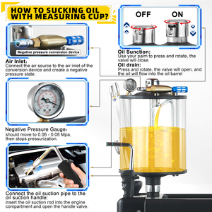 Waste Oil Drainer Extrator Pneumático Waste Oil Com Toolbox Set Garagem Oficina Equipamento com <span class=keywords><strong>70L</strong></span> Capacidade - Product Image 5