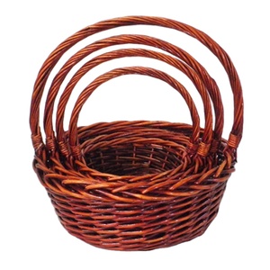 Willow Laundry <strong>Basket</strong> High Popularity New Handmade Weave Wicker <strong>Gift</strong> <strong>Hamper</strong> Picnic <strong>Basket</strong> for Storage - Product Image 1