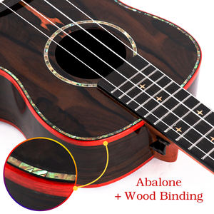 Ukulele ARS-30-C con Corpo in Ziricote, Binding in Abalone, Tastiera Sintetica, Finitura Lucida, Corde D'Addario, Fornitura B2B all'Ingrosso - Product Image 5