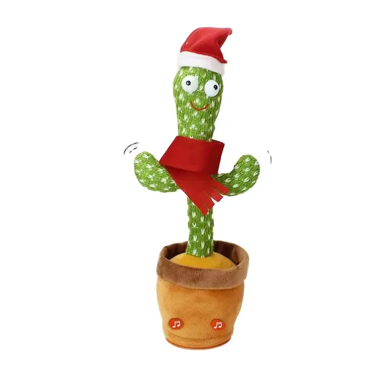 Hot Sell Wholesale Best music singing plush Swing dancing cactus toys With Electronic Baby Christmas Gift Repeat Toy