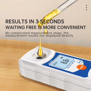 مقياس انكسار رقمي LCD طراز SW38A لقياس نسبة السكر في عصير الفواكه والمشروبات مع تعويض درجة الحرارة التلقائي، نطاق القياس 0-38% - Product Image 5