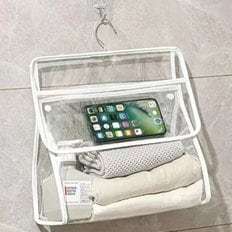 TC pieghevole flessibile trasparente borsa portaoggetti in pelle PVC tessuto da toilette Organizer per la pulizia per il guardaroba (WFJ8HFK) - Product Image 1