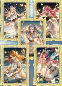 2025 Novedad: Cartas Coleccionables Metálicas de una Pieza con Diamantes, Venta al por Mayor, Cartas de Juego de Mesa con Personajes de Anime de Diosas para Regalo y Aficionados - Product Image 2