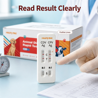 Kit de test rapide combiné antigénique pour le dépistage des virus canins à haute sensibilité : Distemper Canin et Parvovirus (CDV CPV Ag)
