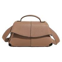 Sac à bandoulière vintage en cuir litchi pour femme, élégant, avec coutures contrastées, sac à main croisé, sac messager décontracté pour le quotidien et les affaires