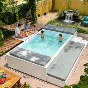 Piscina Exterior de Fibra de Vidrio Resistente con Asientos Tipo Sofá, Resistente a los Rayos UV, Capacidad Personalizada para Villas, Hoteles y Uso Comercial - Product Image 6