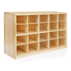 Montessori Kindergarten Birch Plywood Multi-Section Storage Unit with 15 <strong>Cubbies</strong> Storage Organizer Daycare <strong>Cubby</strong> Classroom - Product Image 4