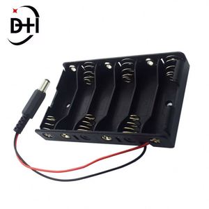 Caja de almacenamiento para pilas AA de tamaño 6, soporte para 6 pilas AA con conector de alimentación DC2.1 para Arduino - Product Image 3