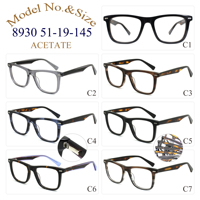 Gafas de Sol de Diseño Cuadradas de Acetato para Hombre, Montura de Gafas de Moda de Lujo 2026, Gafas Ópticas Deportivas para Ocio al Aire Libre