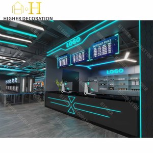 E-Sports Bar tavolo da gioco & LED caratteristica parete, Display personalizzato mobili in legno Gaming Bar mobili per Internet <span class=keywords><strong>cafè</strong></span> - Product Image 1