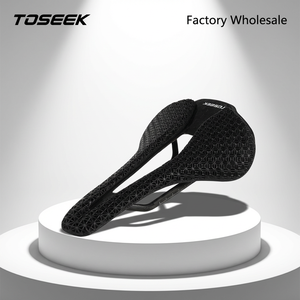 Vente en gros usine : <span class=keywords><strong>Selle</strong></span> de vélo en fibre de carbone imprimée en 3D 250x143mm/250x160mm, design ergonomique léger et creux 7x9mm, pour course XC, OEM - Product Image 1