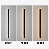 Extérieur Led Allée Applique Murale Noir Longue Bande LED Linéaire Applique Porche Applique Villa LED Applique Murale