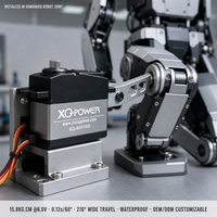 Moteur servo 16 kg XQ-POWER XQ-S4016D à couple élevé, sans noyau, étanche, engrenage en titane, 210 degrés, pour bateau RC, robot, OEM, ODM