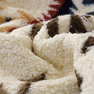 Style hawaïen bohême <span class=keywords><strong>Sherpa</strong></span> corail velours <span class=keywords><strong>Plaid</strong></span> 100% polyester Double couche polaire jeter couverture motif imprimé - Product Image 3