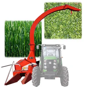 Traktor terpasang bertenaga jagung silage pemanen makanan ternak pto pemotong jagung pemanen jagung kecil pemampai makanan ternak silage