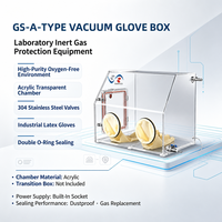 Boîte de maniement sous vide de table en acrylique compatible gaz inertes GS-005-A pour deux gants, pour la chimie de laboratoire