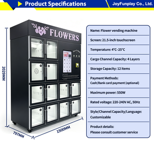 Máquina Expendedora de Flores con Refrigerador, Sistema de Pago sin Efectivo, 12 Ramos de Flores, Kiosco Inteligente para Supermercados y Estaciones de <span class=keywords><strong>Metro</strong></span> - Product Image 2