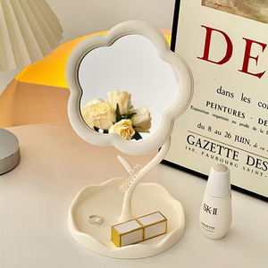 Putri cermin rias untuk dekorasi rumah pelajar Desktop bunga cermin rias fitur berputar meja rias dinding gantung - Product Image 3