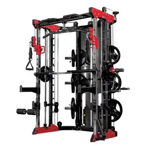 Multi-Functional 100kg Counterweight Power Rack Home Fitness Workout Equipment Modern Style Squat Rack Smith Machine