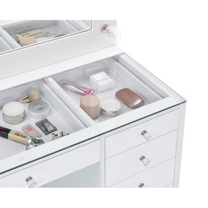 Mobili per la casa <span class=keywords><strong>toeletta</strong></span> in legno disegni per il <span class=keywords><strong>trucco</strong></span> specchio con cassetto set moderno bianco mesa muebles - Product Image 2