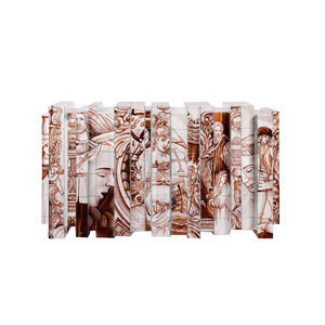 Consolle d'<span class=keywords><strong>ingresso</strong></span> di lusso leggero, dipinta, moderna, ecologica e resistente, di design, di alta gamma, mobile d'arte per soggiorno di ville grandi e piccole - Product Image 3