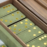 Ensemble de jeu en cuir élégant et moderne de luxe avec organisateur en bois imperméable et design Art Déco interactif, couleur personnalisée
