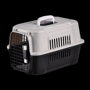 Kotak Pengangkut Hewan Peliharaan Portabel Ringan Ukuran Besar, Kandang Anjing Kucing Plastik Modis dengan Kunci Pengaman, Perlengkapan Transportasi Hewan Peliharaan - Product Image 5