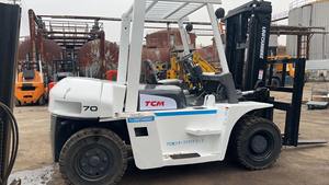 รถยก FD70 7Ton FD50 TCM สภาพใหม่5Ton เครื่องยนต์ดีเซลผลิตจากญี่ปุ่นสำหรับโกดังบรรทุกเครื่องยนต์ดีเซล - Product Image 6