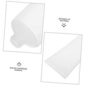 50ml White Cosmetic Tube Hand Cream Facial Cleanser Squeeze Plastic <b>Bottle</b> Empty Refill Plastic Tube <b>with</b> <b>Flip</b> Cap - Product Image 3