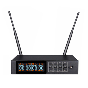 Factory Price ID Locked Adjustable Frequency 4-Channel UHF <b>Wireless</b> Microphone XLR Connection Noise Cancelling Lightweight - Product Image 4