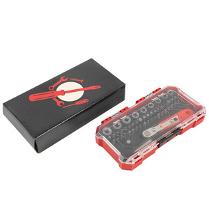 52 Piece Ratchet Wrench <b>Set</b> 1/4 In Drive Socket <b>Bits</b> With <b>Screwdrivers</b> And Drill <b>Bits</b> For Diy Repair - Product Image 3