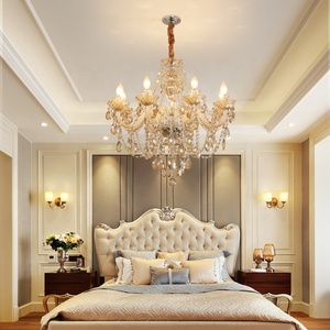 Lampadario <span class=keywords><strong>di</strong></span> Lusso in Cristallo per Hall <span class=keywords><strong>di</strong></span> Hotel, Villa, Sala Banchetti, Matrimoni, Ristorante, Soggiorno, Illuminazione Decorativa - Product Image 4