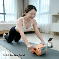 Rouleau abdominal à rebond automatique pour hommes et femmes adultes, idéal pour l'entraînement de base à domicile, équipement de sport pour les abdominaux