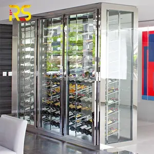 Home Modern Stainless Steel Glass Wine Holder Whiskey Storage Wine Display Cabinet Luxury Home Wine Bar Cabinet For Living Room