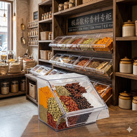 Boîte de rangement en acrylique transparente pour aliments en vrac, grande capacité, empilable, bac de rangement pour salle de bain et collations