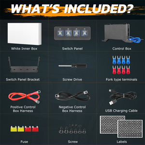 Panneau d'interrupteurs sans fil Pulsed 4 Gangs off <span class=keywords><strong>Road</strong></span> pour véhicule tout-terrain 12V 24V - Product Image 2