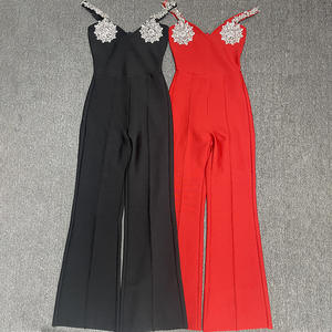 GX564 جودة فاخرة أزياء مثير Nigh أو غير النظامية Diamoud قطعة واحدة جمبسوت السيدات بلا أكمام الضمادات النساء - Product Image 2