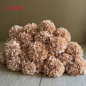 Nouvelle version améliorée : <span class=keywords><strong>Hortensia</strong></span> artificiel crème-blanc de 18 cm, grande tête, pour décoration de mariage et événements - Product Image 4