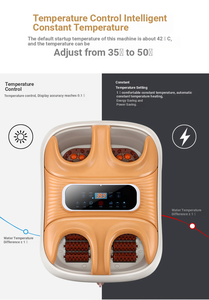 Masseur de pieds électrique automatique avec fonction de <span class=keywords><strong>massage</strong></span> à bulles et vibrant, fonction musicale, baignoire confortable pour les pieds - Product Image 5