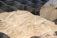 HDPE Geocell Construction Génie civil Sol renforcé Cellule GEO RV Parking Sentiers et voies Géosynthétiques matériaux