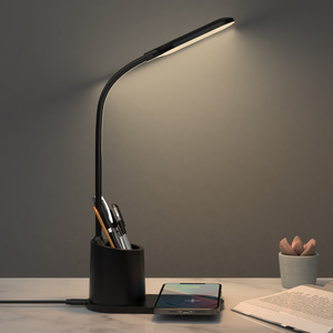 HiTao 3-in-1 LED Desk <b>Lamp</b> with Pen Holder & 15W Fast Wireless Charger, 3-Level Dimmable Touch Control <b>Table</b> <b>Lamp</b> for Office - Product Image 5