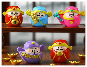 <span class=keywords><strong>Dios</strong></span> Lunar de la riqueza decoraciones de Año Nuevo chino 2026 muñeca Cuerpo Humano 3D juguete Mini figura personas para pastel Topper colgante llavero - Product Image 5