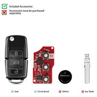 Lot de 5 clés intelligentes universelles Xhorse XSCH01EN KE.LSL Style XM38, nouvelle version, pour clés de voiture