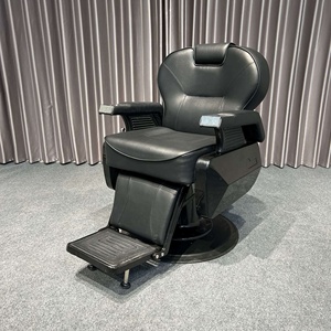 Black Barber <b>Chair</b> Luxury <b>Chair</b> with Liquid Pump Man Barber Salon Furniture - Product Image 3