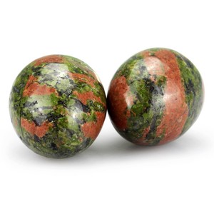 En gros toutes sortes de oeuf de pierre, 49x38mm en cristal de jade en pierre semi-précieuse boule d'oeuf décoration - Product Image 2