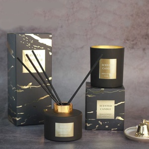 Ensemble cadeau <span class=keywords><strong>diffuseur</strong></span> à bâtonnets et <span class=keywords><strong>bougie</strong></span> parfumée au design unique, huile aromatique en gros, coffret d'aromathérapie, <span class=keywords><strong>bougie</strong></span> parfumée - Product Image 2