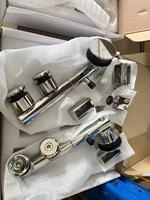 Kits de Puertas Corredizas de Vidrio para Baño, Sistema de Ruedas de Acero Inoxidable para Puertas Corredizas