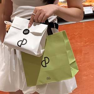 ถุงกระดาษเคลือบแว็กซ์กันไขมันสำหรับเบเกอรี่ คุกกี้ ขนมขบเคี้ยว เฟรนช์ฟรายส์ พิมพ์โลโก้ได้ สีขาว เกรดอาหาร - Product Image 1