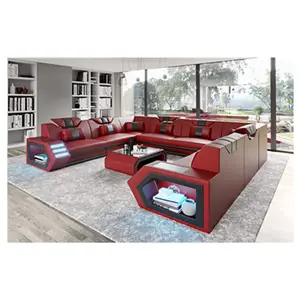 Итальянские кожаные софы новые модные модели 7 местный кожаный диван мебель комплект роскошных диванов диван мебель для гостиной