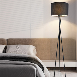 Lampe <span class=keywords><strong>sur</strong></span> <span class=keywords><strong>pied</strong></span> vintage américaine de luxe, décoration moderne, en fer, avec abat-jour jaune et base E27 pour salon - Product Image 6